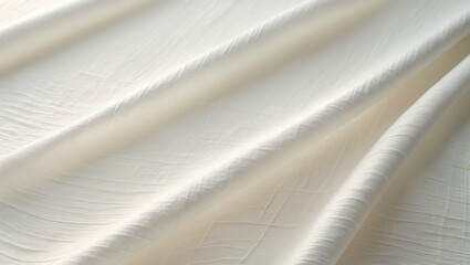 Poster - White woven fabric wallpaper