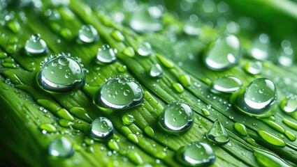Poster - Texture of water droplets on plastic surface
