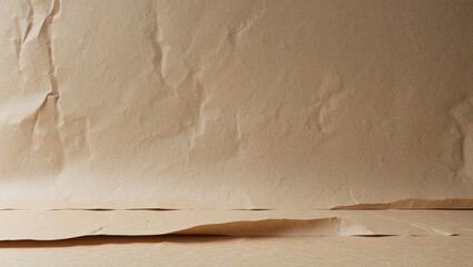 Poster - Soft natural style yellow paper texture background with horizontal kraft paper design for creative aesthetics