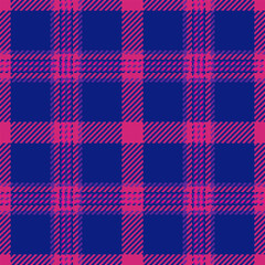 Poster - vibrant tartan pattern in pink and blue. seamless and classic design ideal for backgrounds, apparel,