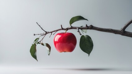 Aufkleber - Withered branch holding a red apple