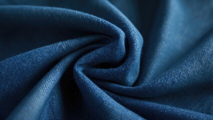 Poster - close-up view of blue denim fabric details