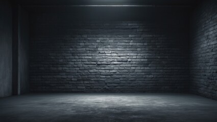 Poster - Gloomy area showcasing an empty floor and wall setting.