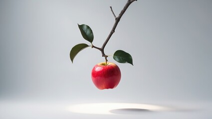 Aufkleber - Barren branch featuring a red apple