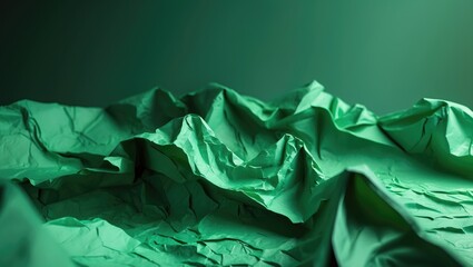 Poster - Dark Green Textured Paper Backdrop with Vintage Grunge Patterns