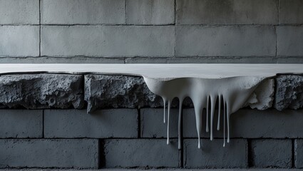 Poster - Fresh brick and cement surfaces in building
