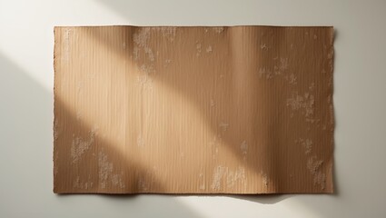 Poster - Abstract background of brown cardboard sheet, texture of recycled paper box featuring vintage design patterns for artistic work.