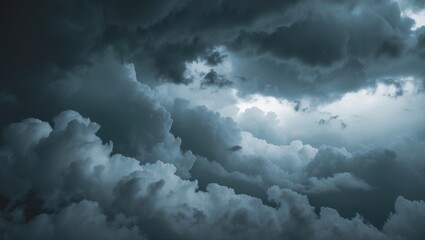 Wall Mural - View of storm clouds from the ground