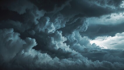 Wall Mural - Background of stormy rain clouds