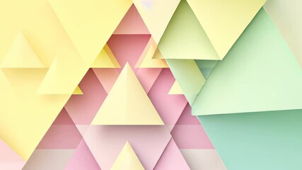 Poster - Exploring the vibrant world of geometric shapes through pastel colors and creative design in a tranquil setting Generative AI