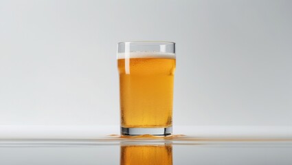 Aufkleber - Glass of apple juice. Isolated on a background