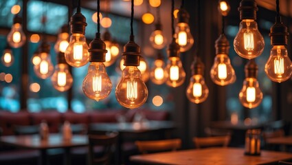 Poster - Elegant retro lighting fixtures, suspended light lamps to enhance home interiors