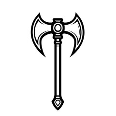 Poster - Minimalist axe design created with a single continuous line showcasing its distinctive shape and details