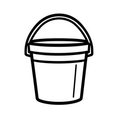 Poster - Minimalist bucket design featuring a clean single line outline ideal for various uses in graphic projects