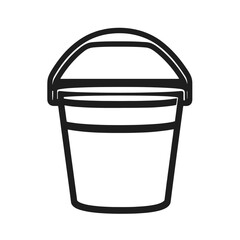 Poster - Simple minimalist line icon representing a bucket suitable for various design purposes and applications