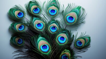 Aufkleber - Stunning peacock feather featuring space for text