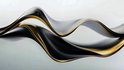 Fototapete - Captivating waves of translucent elegance dance harmoniously in an abstract display of form and color Generative AI