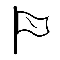 Poster - Minimalist single line flag design representing simplicity and elegance in graphic art