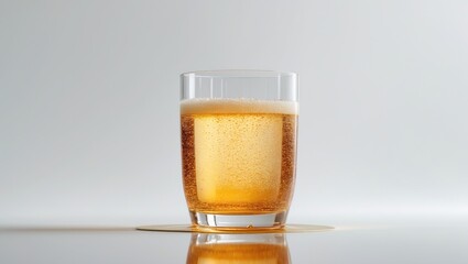 Aufkleber - Apple juice served in a glass. Background isolated