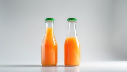Aufkleber - Apple juice contained in a glass bottle. Set against a plain background