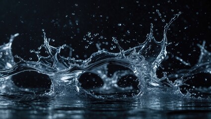 Poster - Collection of high-resolution water splashes, isolated on a background
