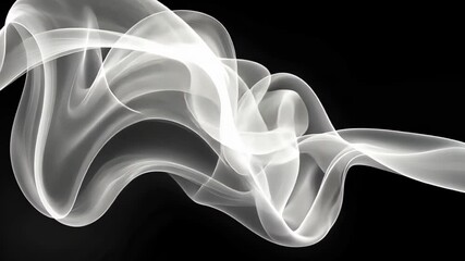 Fototapete - Flowing wisps create an ethereal dance of light and shadow against a dark background Generative AI