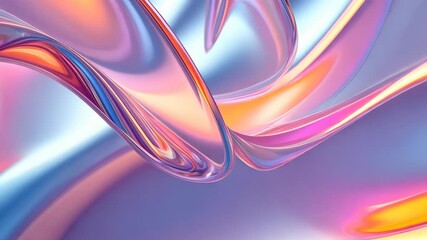 Fototapete - Vibrant reflections dance in fluid waves of color, creating an enchanting visual symphony in a digital landscape Generative AI