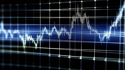 Poster - Vibrant stock market data displayed in a digital format showcasing trend analysis and market fluctuations : Generative AI
