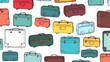 © Morris - Professional seamless pattern design with hand-drawn flat suitcases for elegant backgrounds