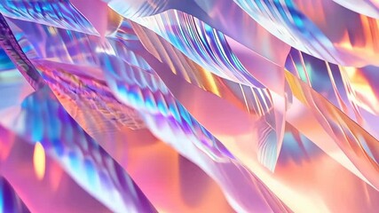 Fototapete - Captivating play of colors and light in an ethereal landscape of flowing abstract forms and shimmering textures Generative AI