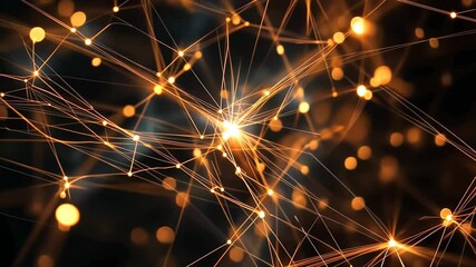 Poster - Intricate dance of lights and connections within a digital cosmos Generative AI