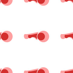 Poster - Seamless pattern of large isolated red angle grinder symbols. The elements are evenly spaced. Illustration on light red background