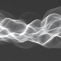 Poster - Abstract grayscale flowing wave design