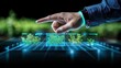 © Hospital man - Innovative hand gesture technology for plant growth monitoring urban agriculture digital visualization high-tech environment close-up view