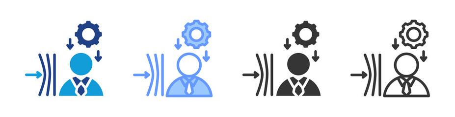 Poster - Resilience icon set multiple style collection