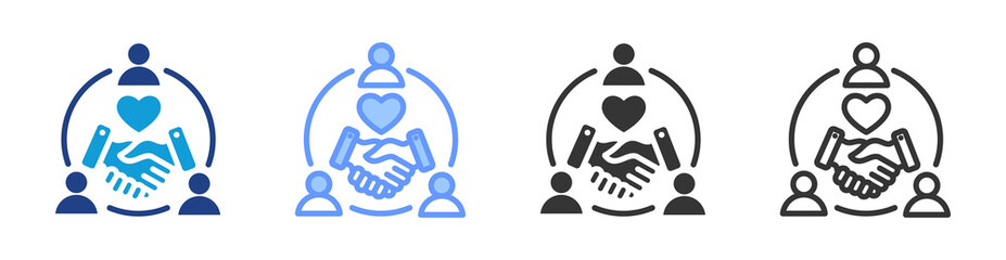 Poster - Respect icon set multiple style collection