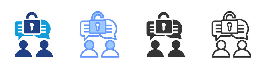 Poster - Openness icon set multiple style collection