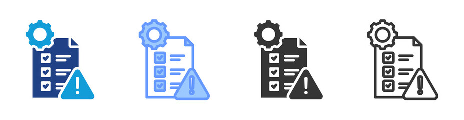 Poster - Mitigation Plan icon set multiple style collection