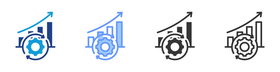 Poster - Process Improvement icon set multiple style collection