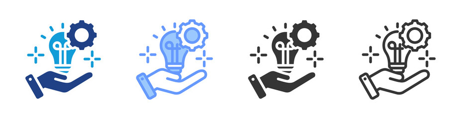 Poster - Innovation icon set multiple style collection