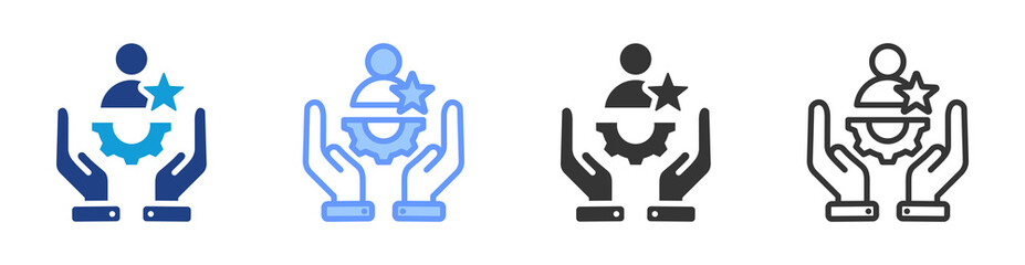 Poster - Talent Management icon set multiple style collection