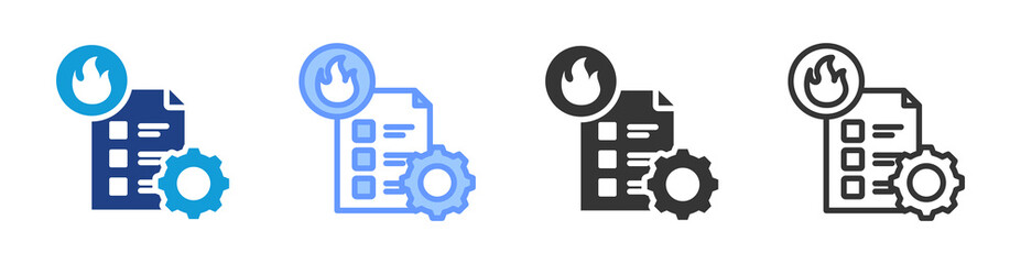 Poster - Disaster Recovery Plan icon set multiple style collection
