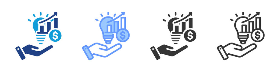 Poster - Innovation icon set multiple style collection