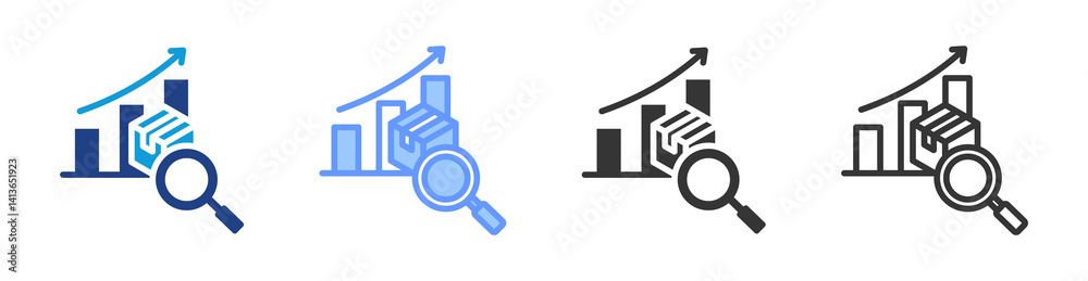 Demand Analysis icon set multiple style collection Stock Vector | Adobe ...