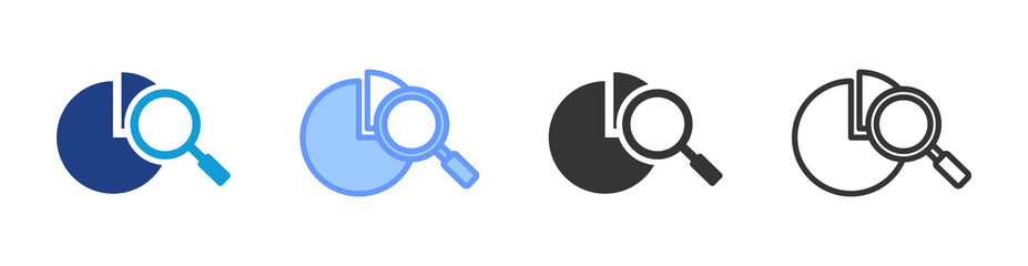 Poster - Market Segmentation icon set multiple style collection