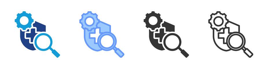 Poster - Safety Inspection icon set multiple style collection