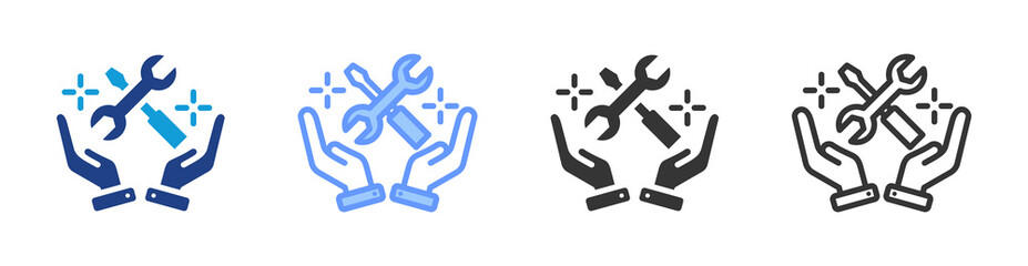 Aufkleber - Maintenance icon set multiple style collection