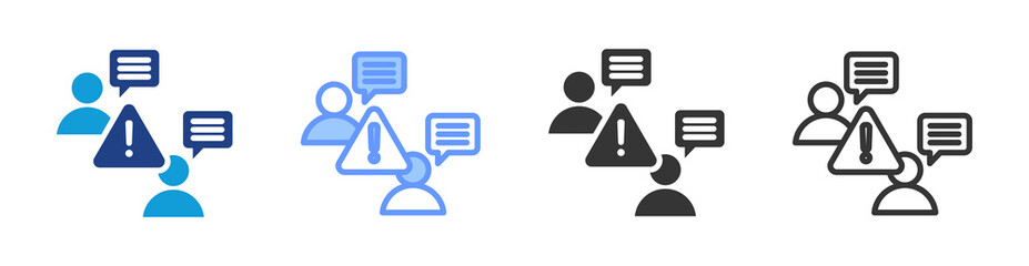 Aufkleber - Risk Communication icon set multiple style collection