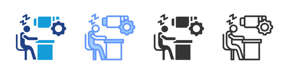 Aufkleber - Fatigue Management icon set multiple style collection