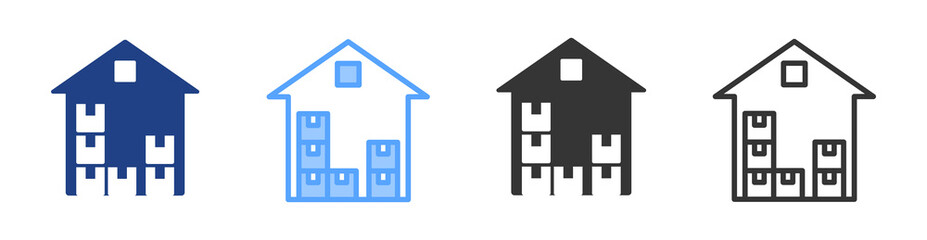Poster - Wholesaler icon set multiple style collection